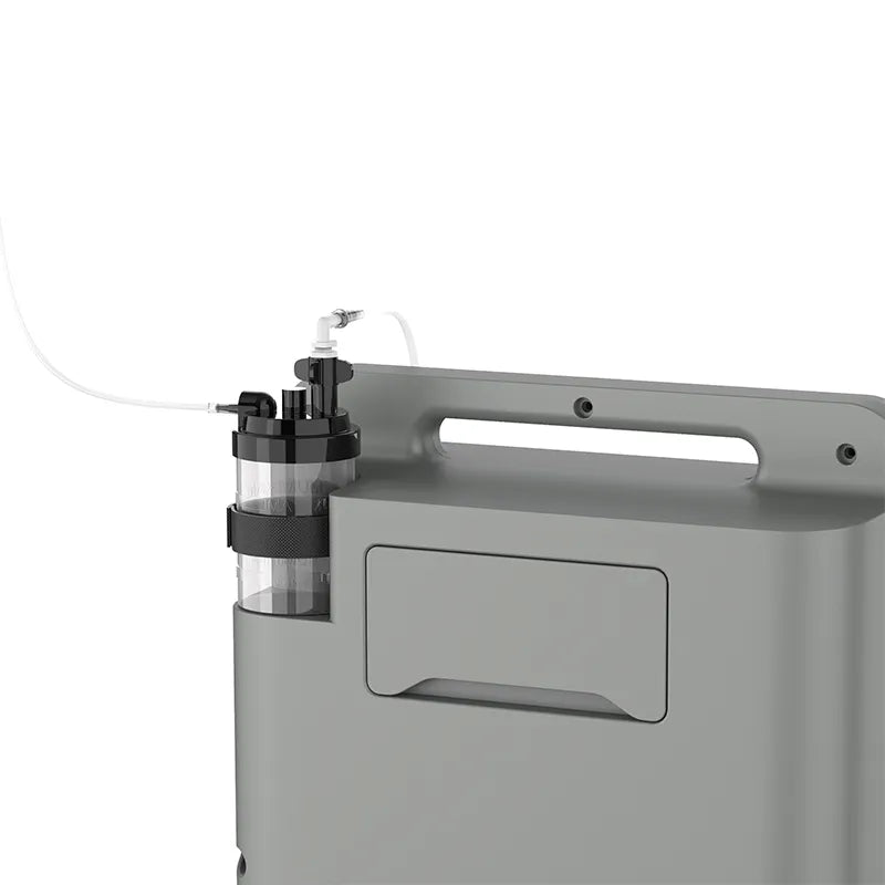The Kingon P2 O5E Stationary 5 Litre Oxygen Concentrator zoom up on humidifier bottle. Shop now at Kingon.