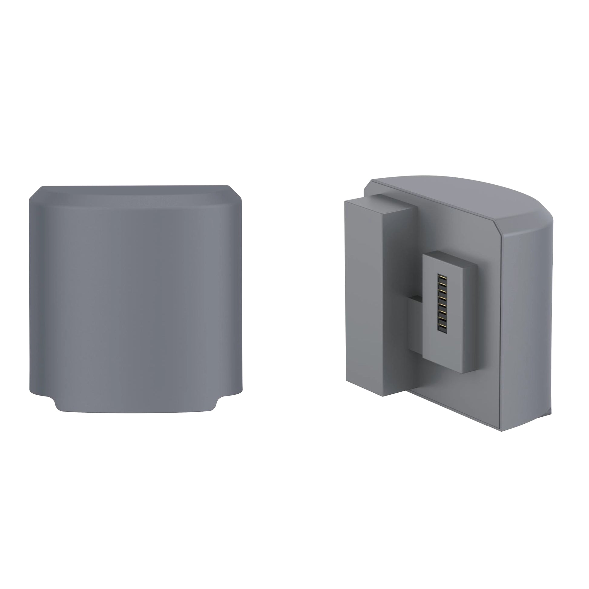 Kingon P2-E POC grey batteries on white background. 