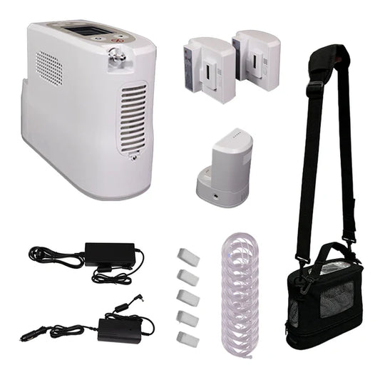 Kingon P2 Portable Oxygen Concentrator kit contents. Shop now at Kingon.