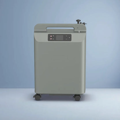 Kingon P2-O5E stationary oxygen concentrator on a blue background. Shop now at Kingon Australia.