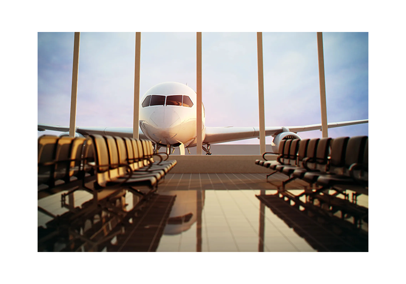 Plane at airport.